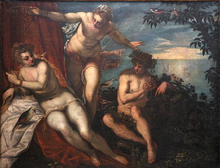 Domenico Tintoretto Bacchus, Ariadne and Venus china oil painting image
